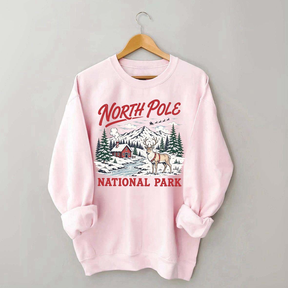 North Pole National Park Retro Christmas Sweatshirt