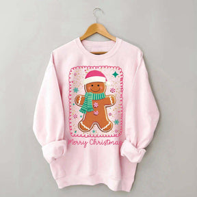 Preppy Gingerbread Merry Christmas Sweatshirt