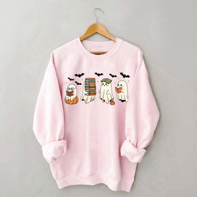 Reading Ghosts Halloween Lover Sweatshirt