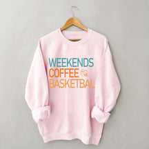 Weekends Coffee Basketball Vibes Sweatshirt