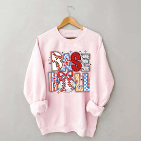Baseball Coquette Bow Game Day Sweatshirt