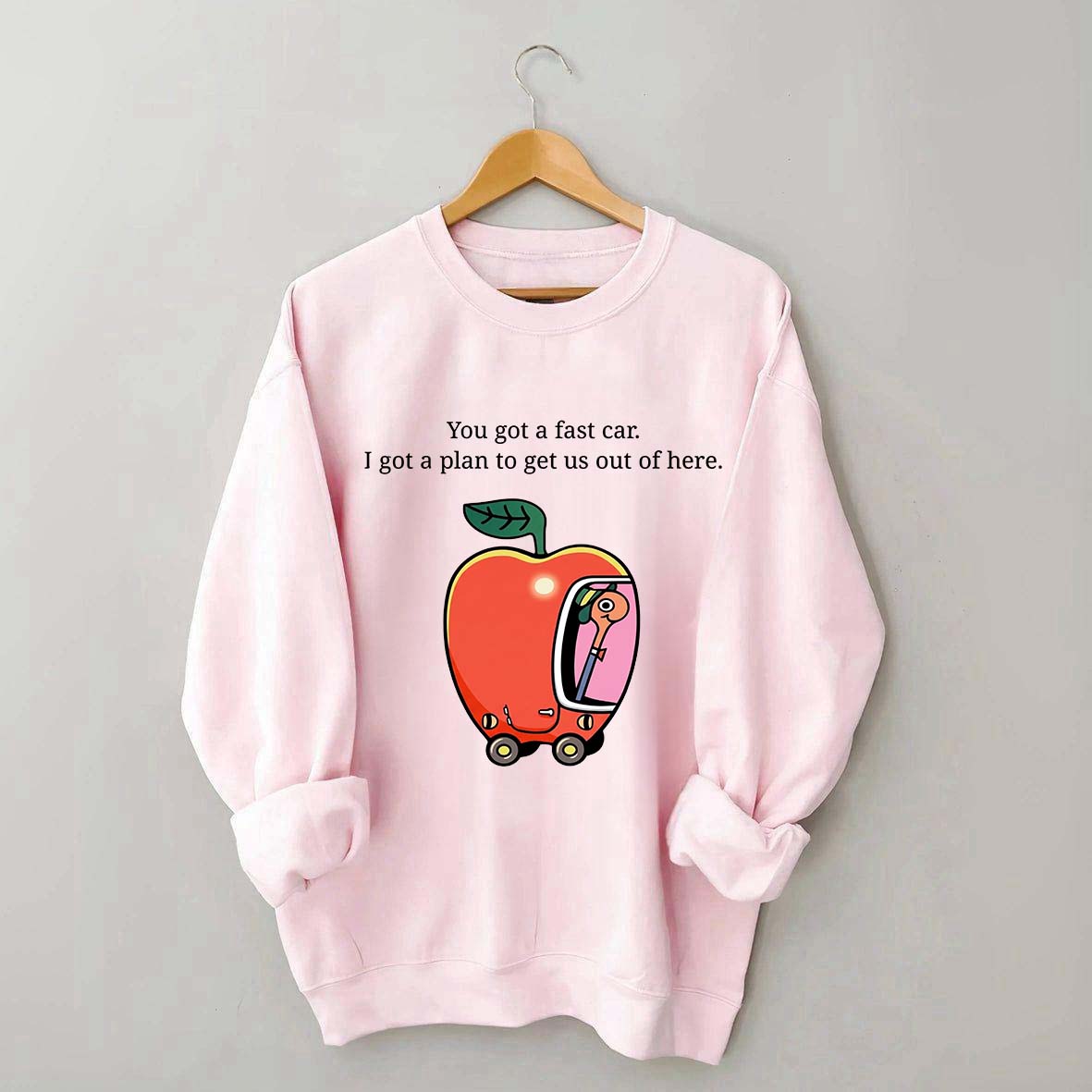 Apple Car Driving Fast Car Sweatshirt