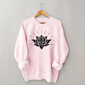 Lotus Burst Strappy Yoga Lover Sweatshirt