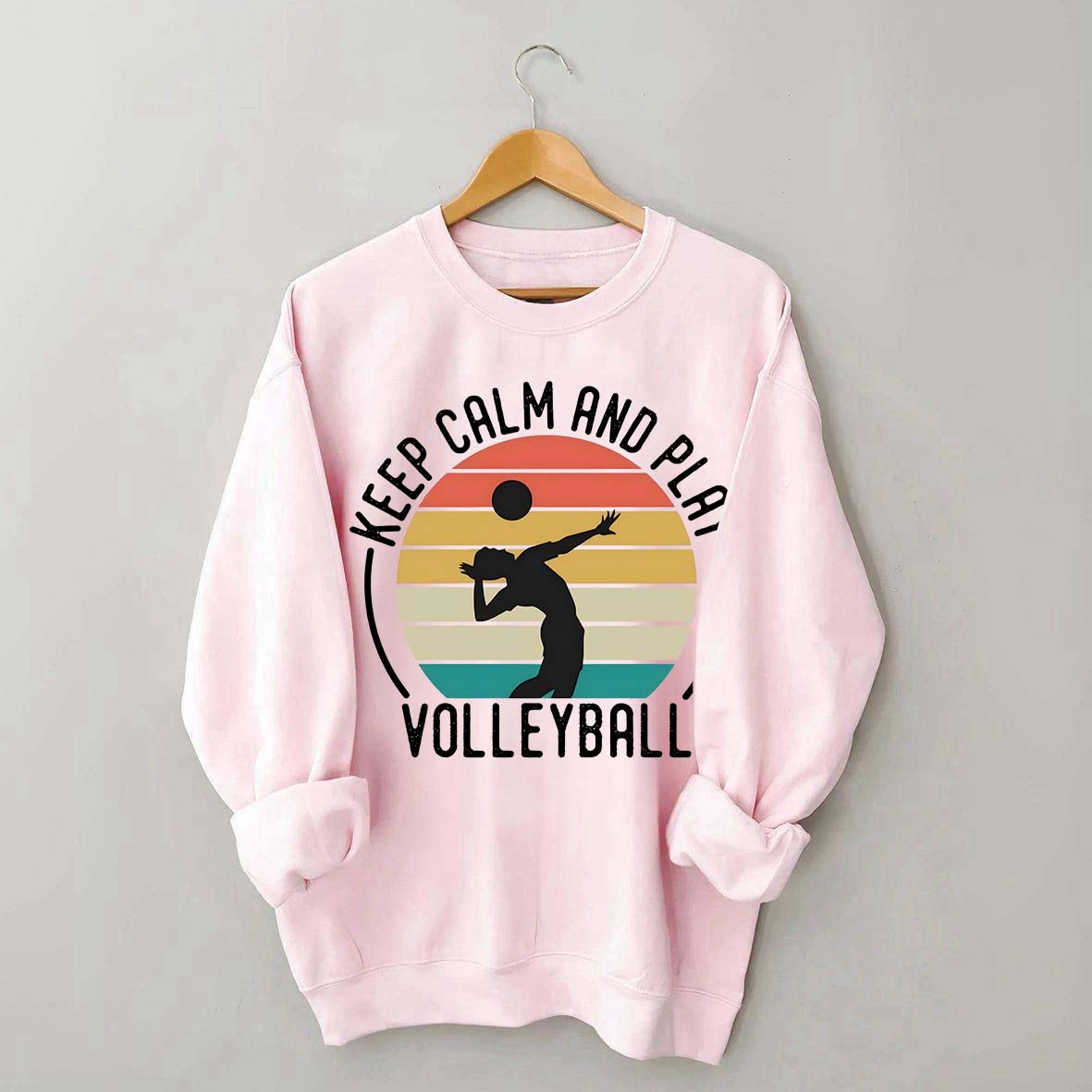 Keep Calm And Play Volleyball Vintage Sweatshirt