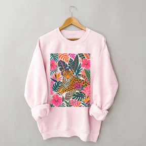 Tiger Floral Jungle Animal Sweatshirt