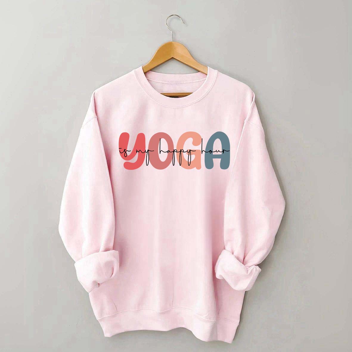Retro Yoga Is My Happy Hour Sweatshirt
