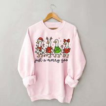 Christmas Just a Merry Goose Sweatshirt