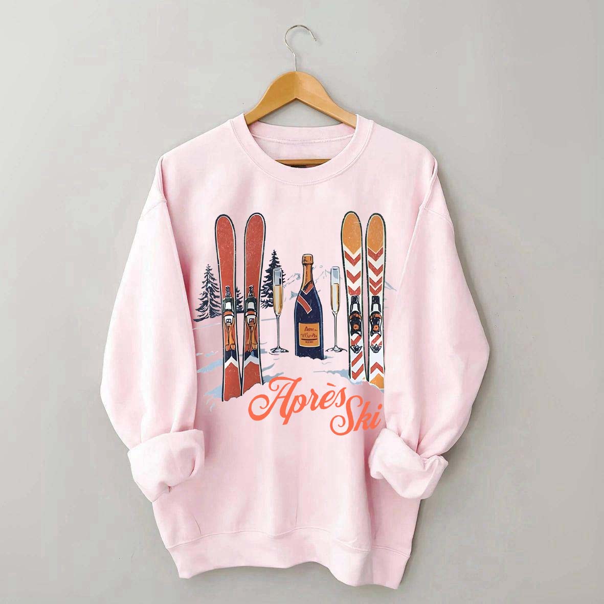 Apres Ski Champagne New Years Eve Sweatshirt