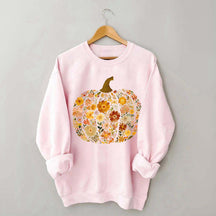 Boho Flowers Pumpkin Sweatshirt