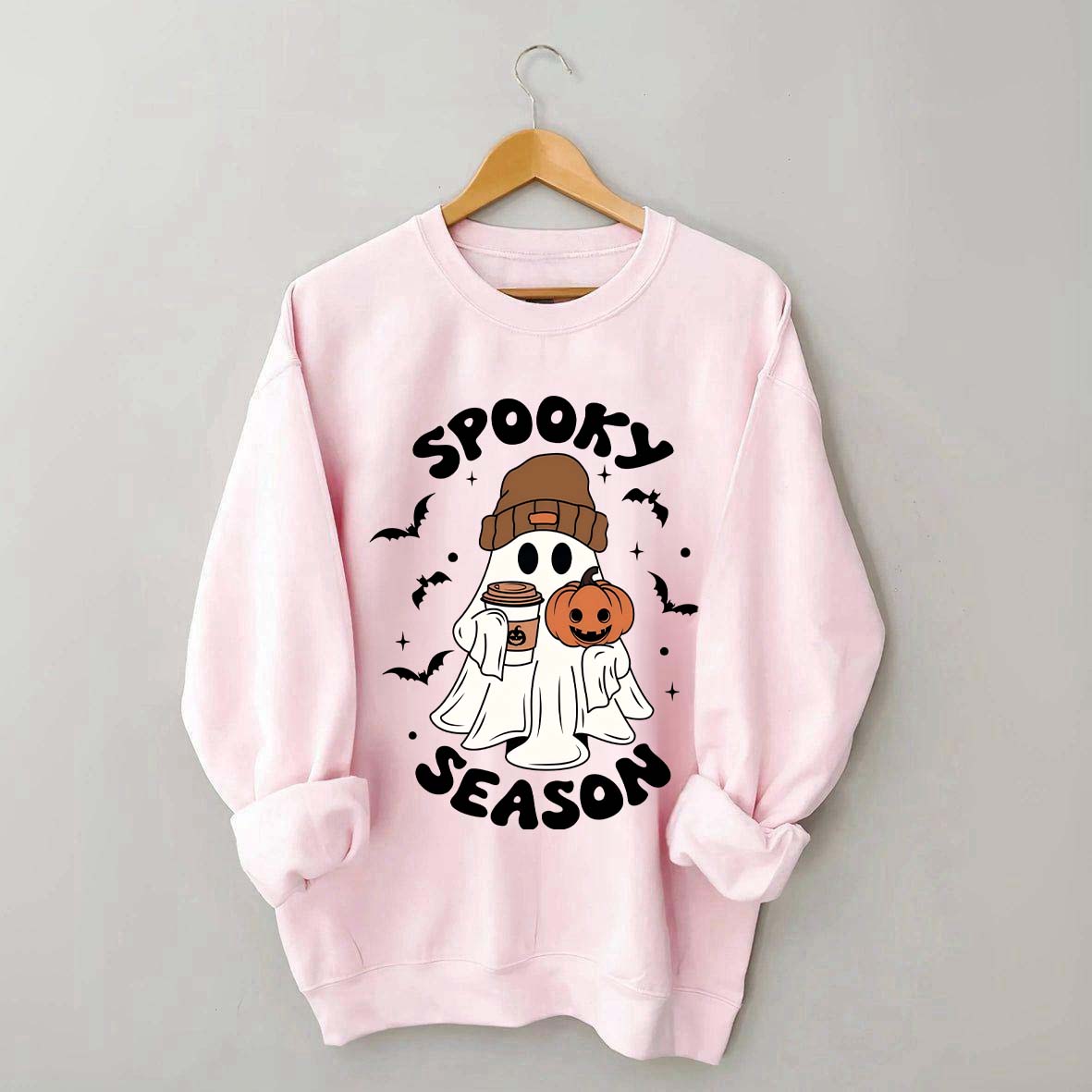 Halloween Ghost Spooky Season Coffee Sweatshirt