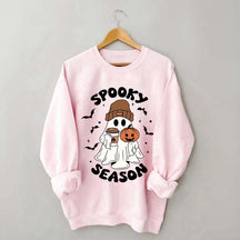 Halloween Ghost Spooky Season Coffee Sweatshirt