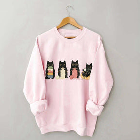 Black Cats Knitting Funny Sweatshirt
