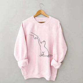 Cute Cat Fist Bump Lover Sweatshirt