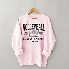 Volleyball Serve with Purpose Coach Sweatshirt