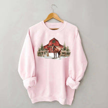 Christmas Horse Western Desert Sweatshirt