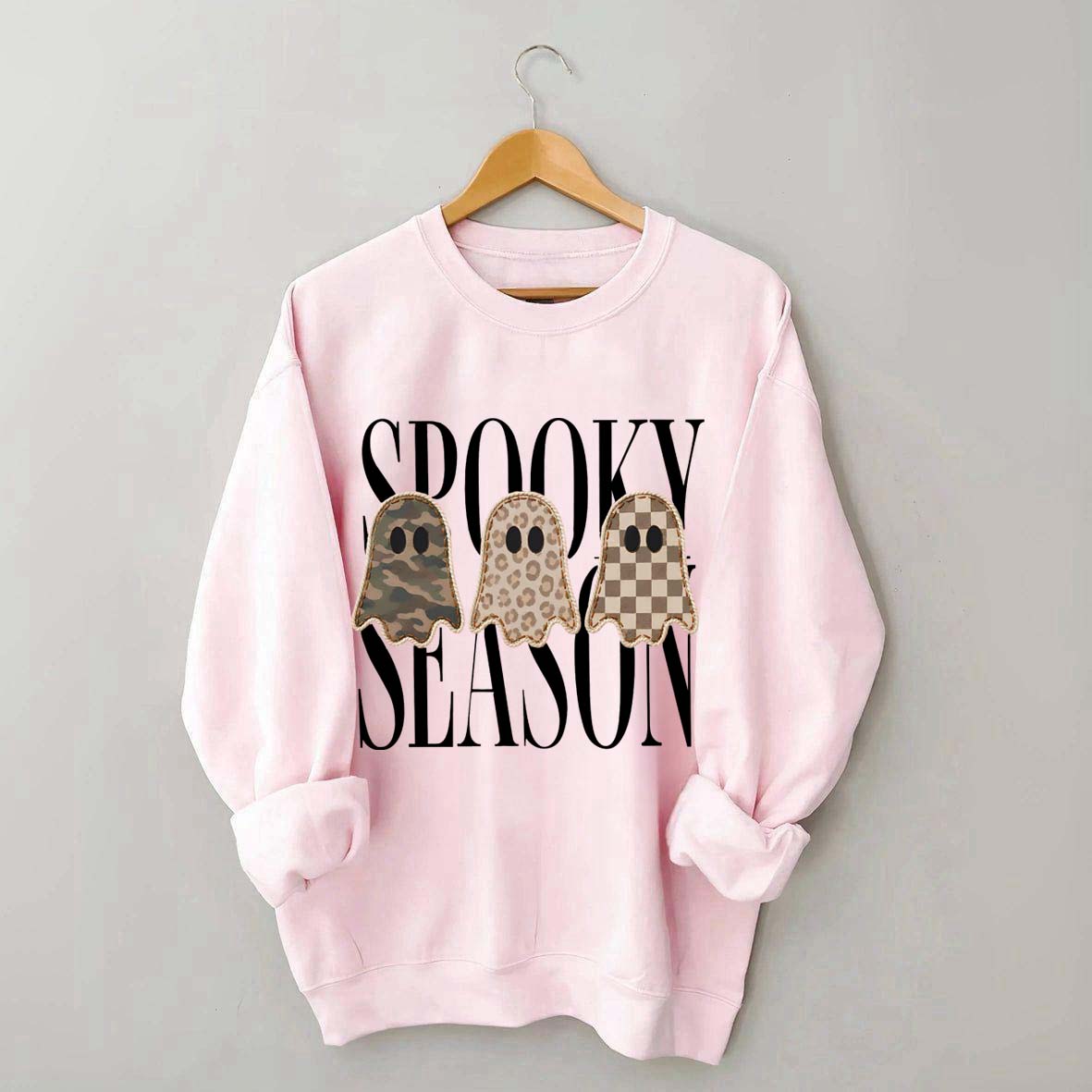 Leopard Ghost Spooky Season Sweatshirt