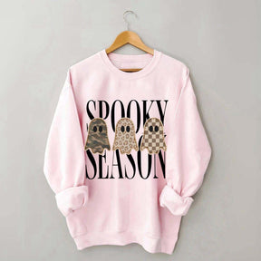 Leopard Ghost Spooky Season Sweatshirt