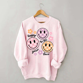 Comfort Colors Happy To See Your Face Sweatshirt