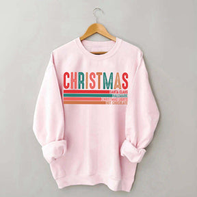 Retro Christmas Santa Clause Xmas Light Sweatshirt