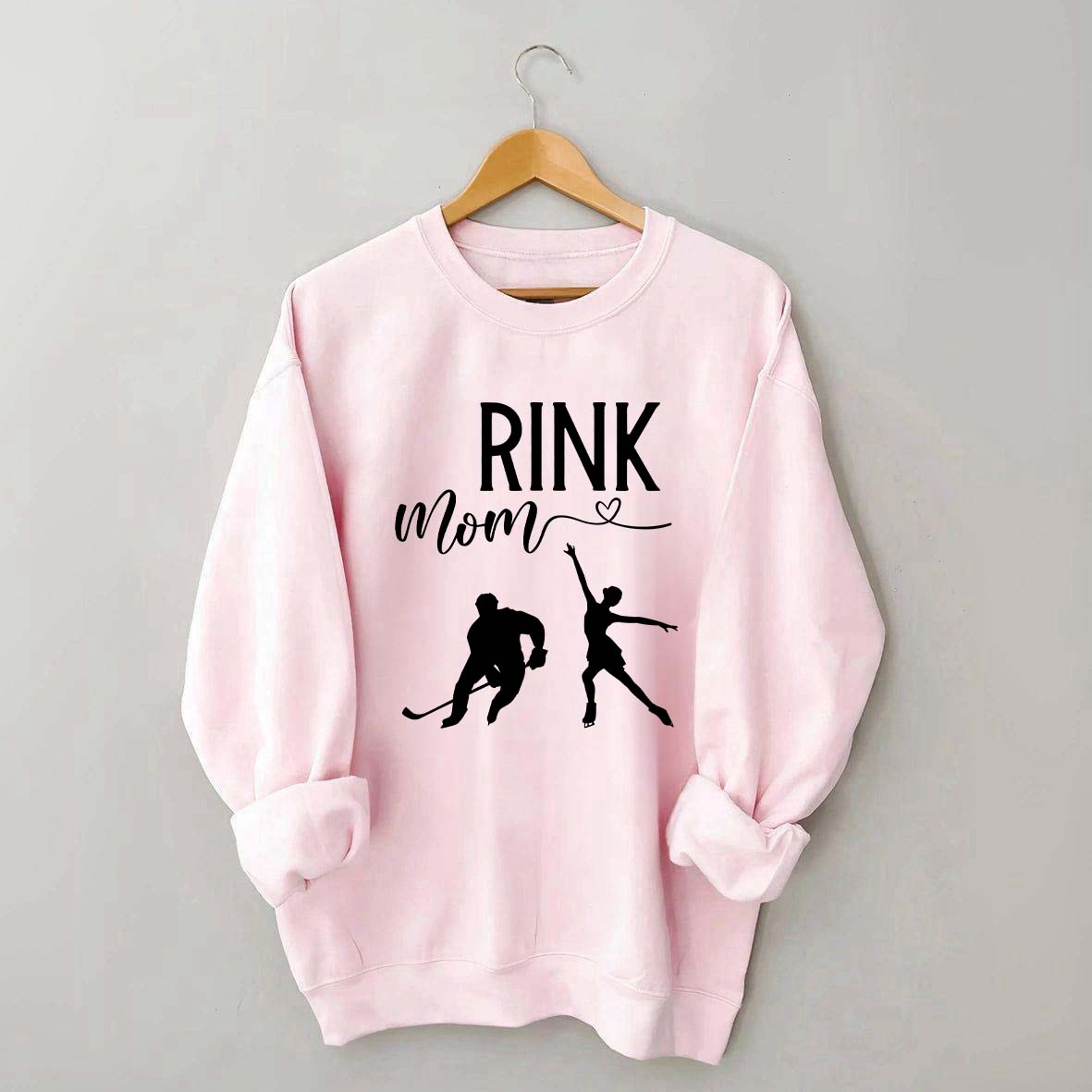Rink Mom Hockey And Figure Skating Mom Sweatshirt