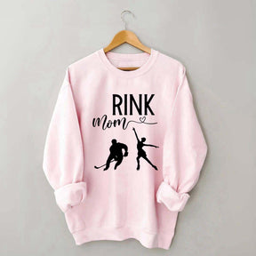 Rink Mom Hockey And Figure Skating Mom Sweatshirt