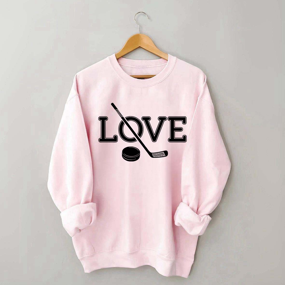 Love Hockey Player Sweatshirt