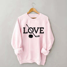 Love Hockey Player Sweatshirt