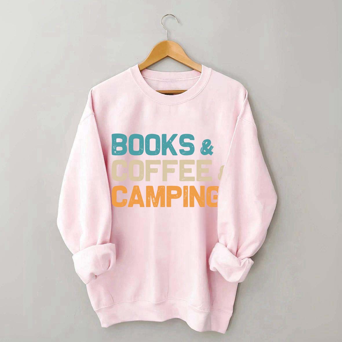 Books Coffee Camping Sweatshirt