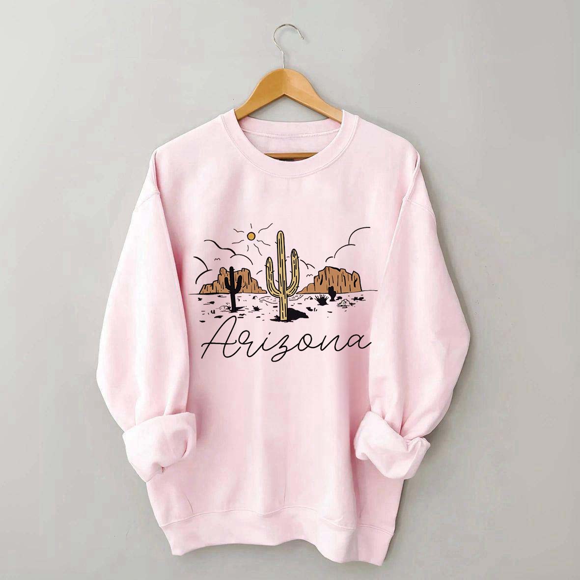 Arizona Desert Graphic Retro Cactus Sweatshirt