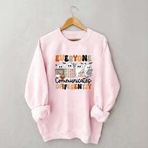 Halloween Everyone Communicates Differently Sweatshirt