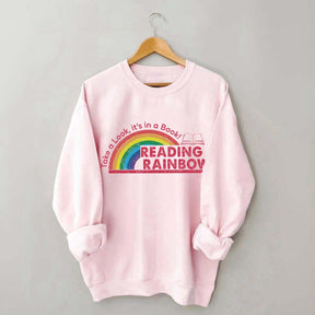 Teacher Reading Rainbow Sweatshirt