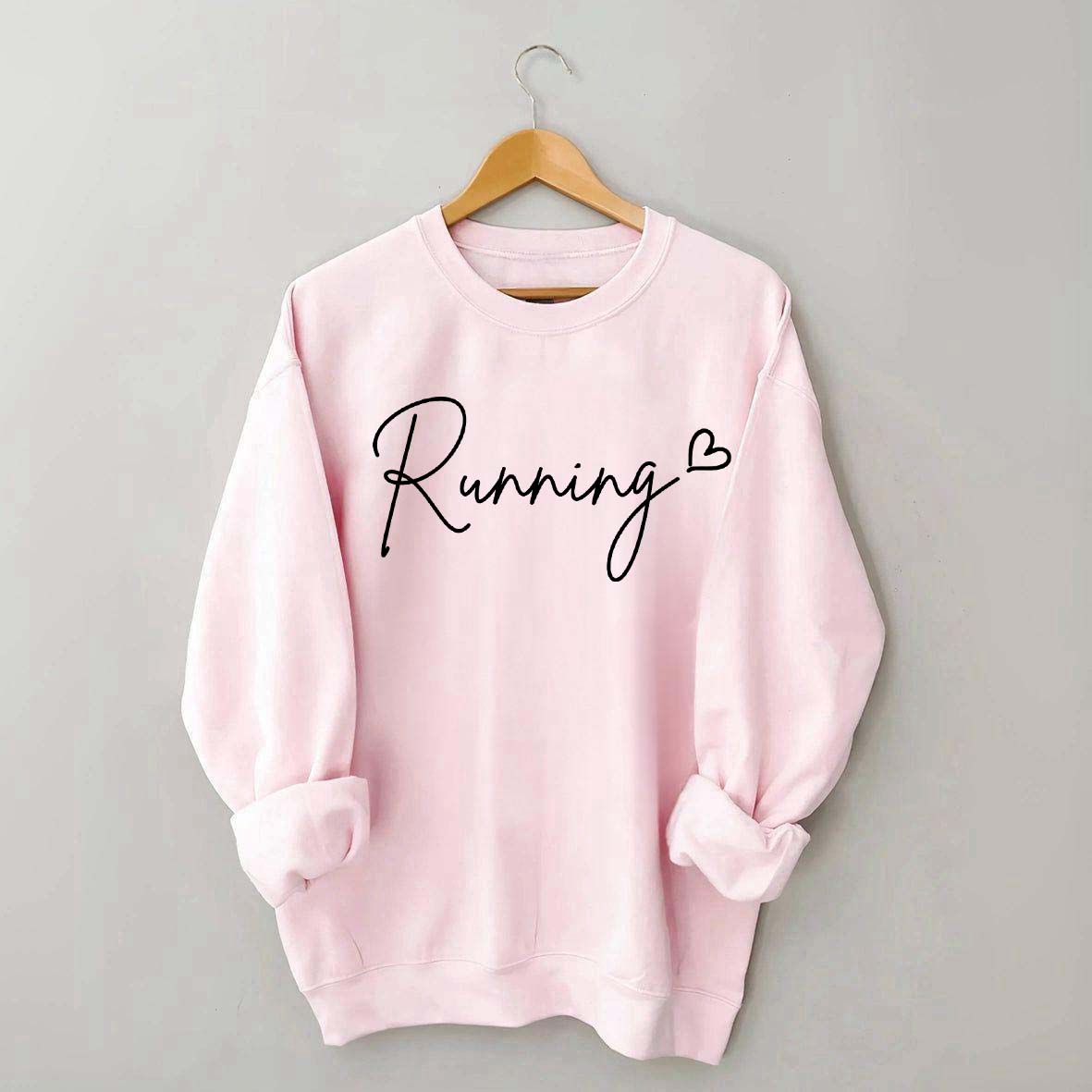 Minimal Running Marathon Heart Sweatshirt