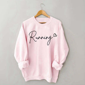 Minimal Running Marathon Heart Sweatshirt