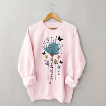 Mama Flower Butterfly Sweatshirt