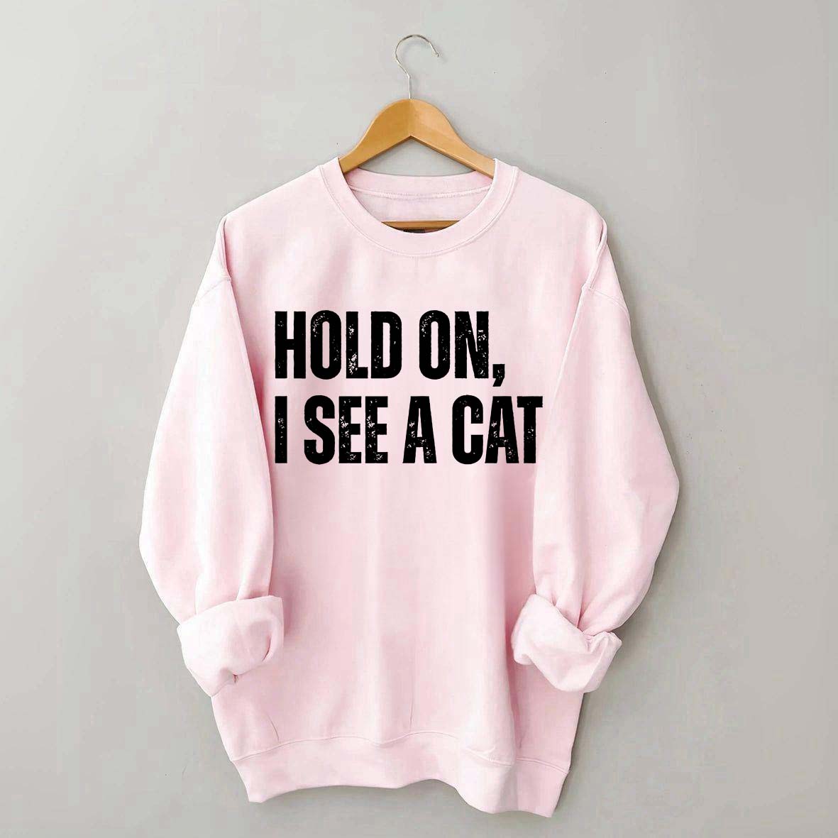 Hold On I See A Cat Sweatshirt