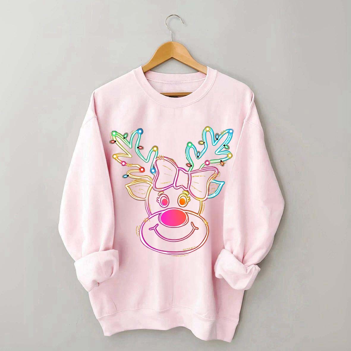 Neon Reindeer Christmas Sweatshirt