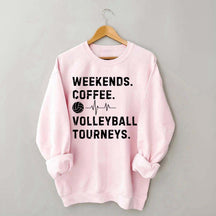 Weekends Coffee Volleyball Players Sweatshirt