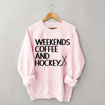 Weekends Coffee And Hockey Lovers Sweatshirt