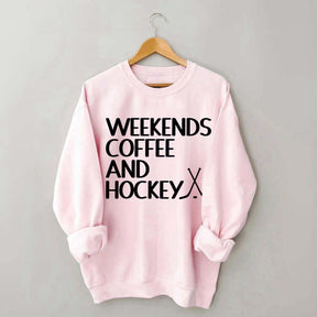 Weekends Coffee And Hockey Lovers Sweatshirt