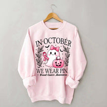 In October We Wear Pink Ghost Sweatshirt