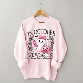 In October We Wear Pink Ghost Sweatshirt