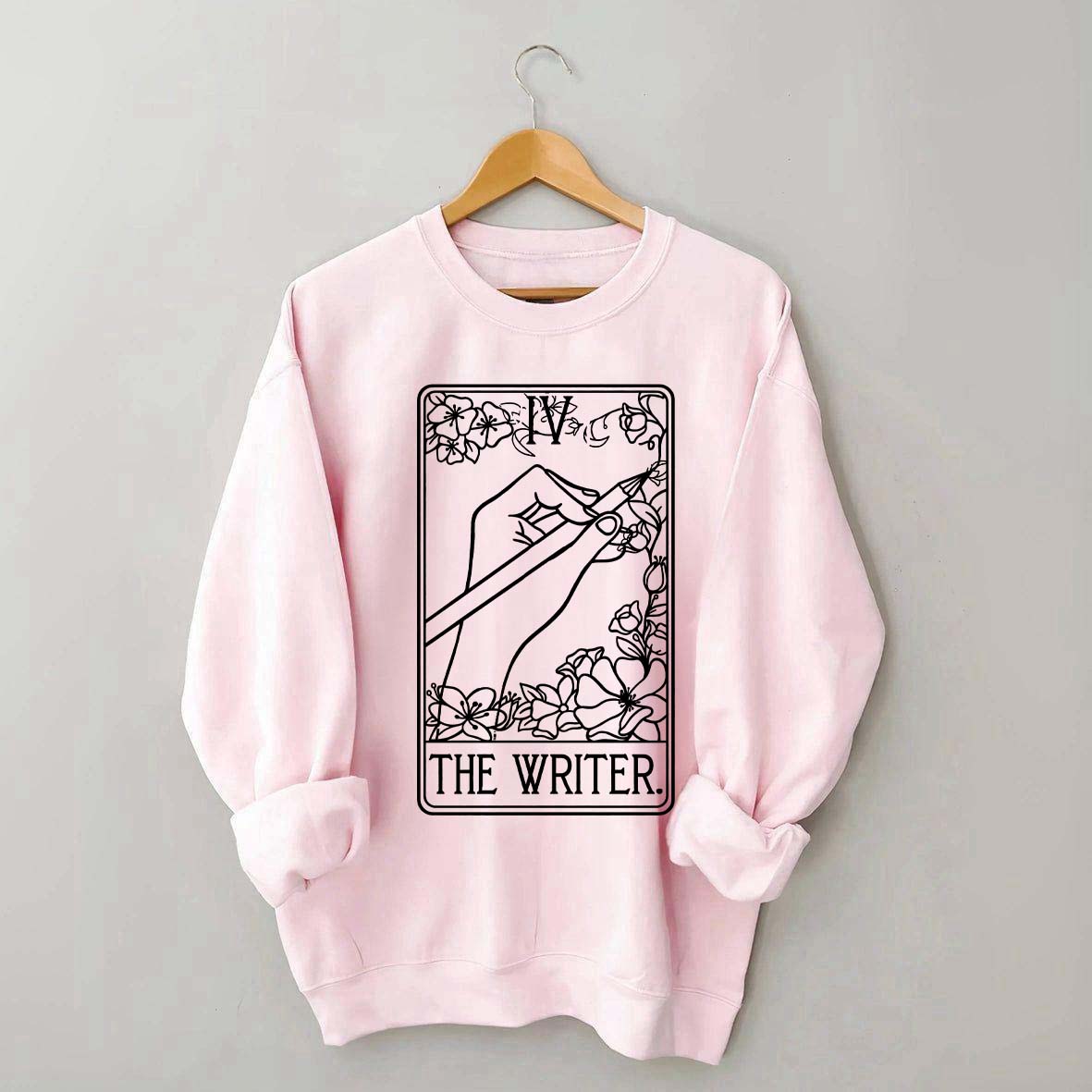 The Writer Flowers Tarot Card Sweatshirt