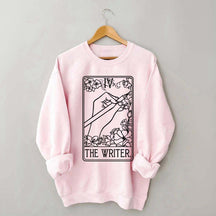 The Writer Flowers Tarot Card Sweatshirt