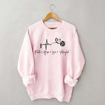 Faith Hop Love Vollyball Sweatshirt