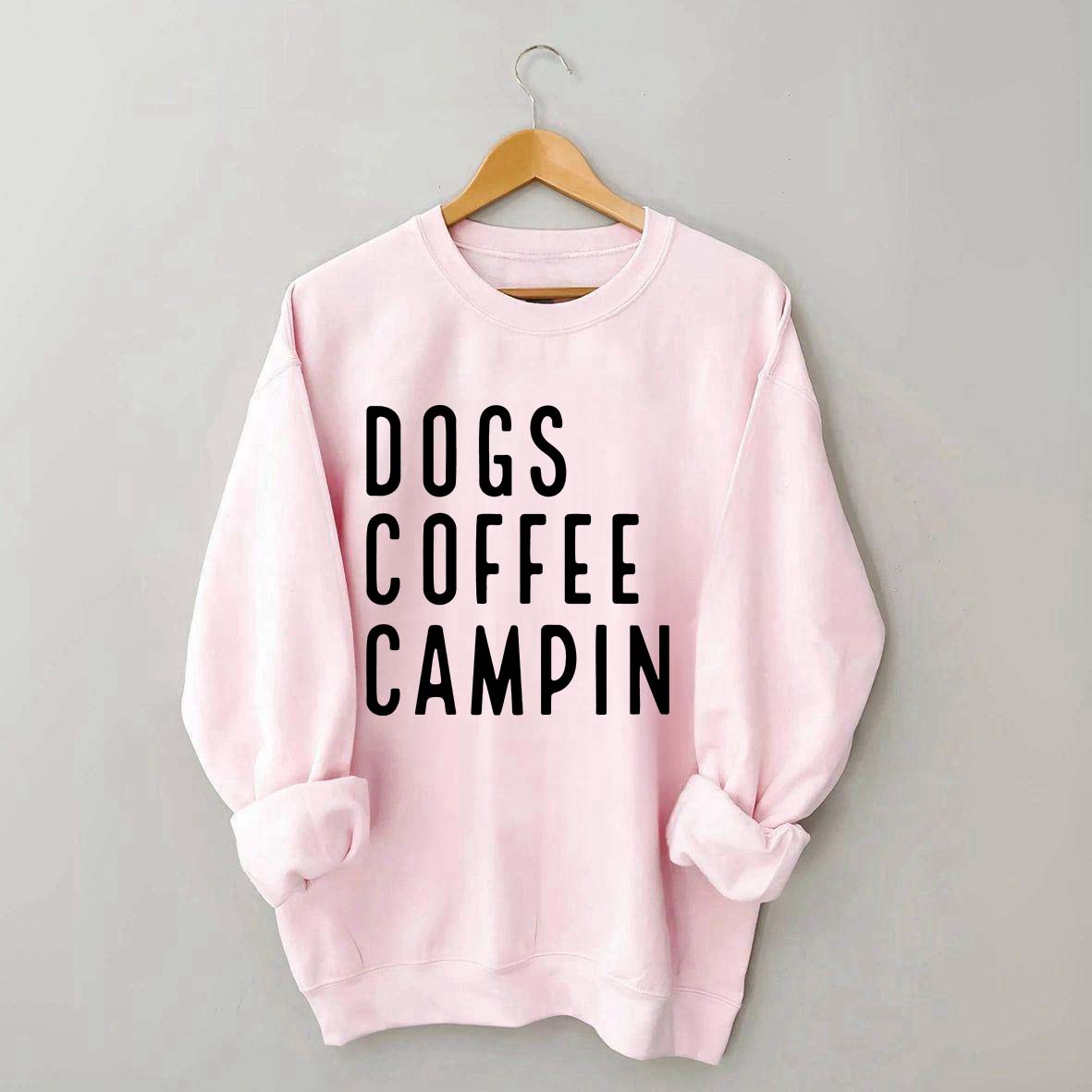Dogs Coffee Camping Trending Sweatshirt