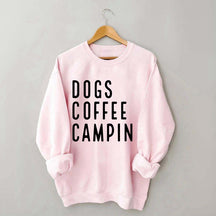 Dogs Coffee Camping Trending Sweatshirt