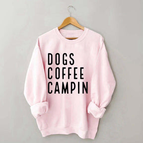Dogs Coffee Camping Trending Sweatshirt