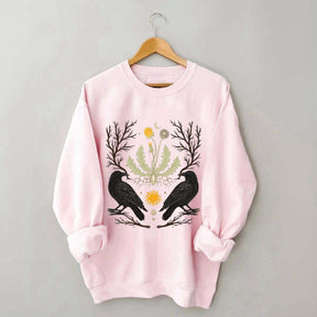 Ostara Raven Pagan Spring Equinox Sweatshirt