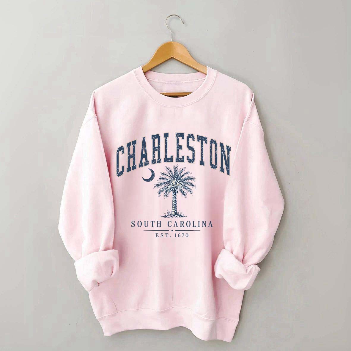 Retro Charleston South Carolina Palm Tree Sweatshirt