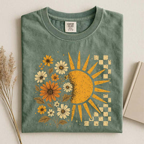 Retro Floral Sun T-Shirt